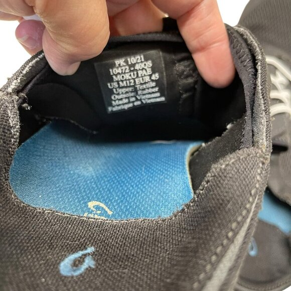 Olukai Moku Pae Shoes Mens 12 Black Slip On Mesh Comfort Fisherman 10472-40QS - Picture 4 of 9